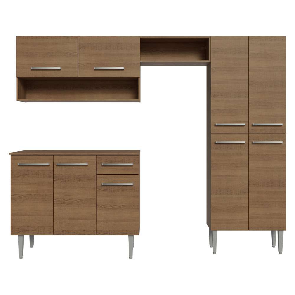 Cocina Integral Emilly 2.30 Metros Marrón 17