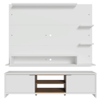 Centro de Entretenimiento para TV Metz Mesa y Panel Hasta 60 Pulgadas Blanco