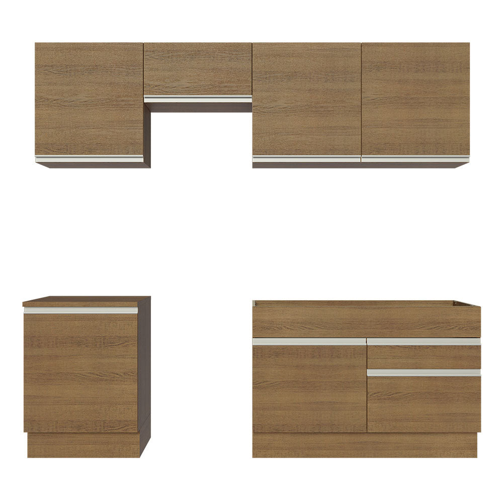 Cocina Integral Glamy 2.40 Metros Marrón 08