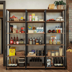 Estante Organizador Multiuso Madesa de 15 Repisas 177 cm Marrón/Negro