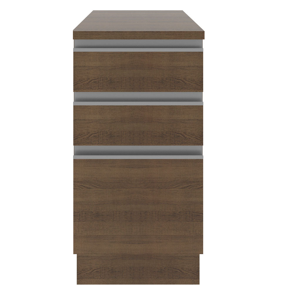 Mueble de Cocina Bajo Glamy 40 cm 3 Cajones Marrón