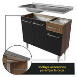 Cocina Integral Emilly 2.90 m con Mesón de Acero 08