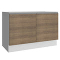 Mueble de Cocina Bajo Glamy 1.20 Metros 2 Puertas Blanco/Marrón