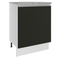 Mueble de Cocina Bajo Glamy 60 cm 1 Puerta Blanco/Negro
