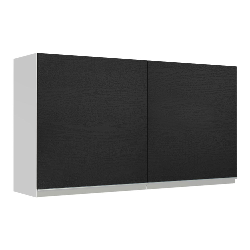 Mueble de Cocina Superior Glamy 1.20 Metros 2 Puertas Blanco/Negro