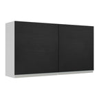 Mueble de Cocina Superior Glamy 1.20 Metros 2 Puertas Blanco/Negro