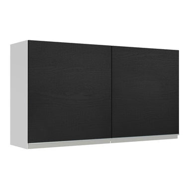 Mueble de Cocina Superior Glamy 1.20 Metros 2 Puertas Blanco/Negro