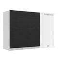 Mueble de Cocina Superior de Esquina Glamy 1 Puerta Blanco/Negro