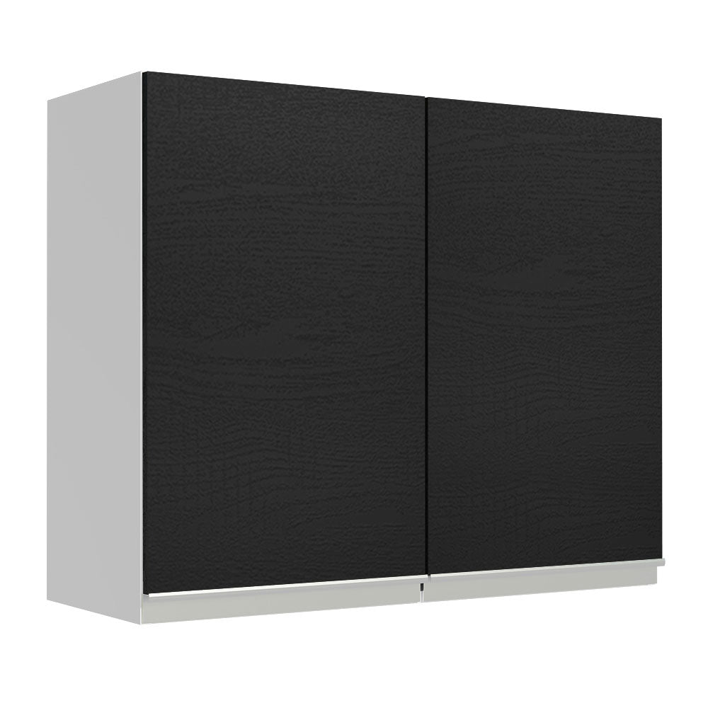 Mueble de Cocina Superior Glamy 80 cm 2 Puertas Blanco/Negro