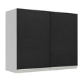 Mueble de Cocina Superior Glamy 80 cm 2 Puertas Blanco/Negro