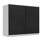 Mueble de Cocina Superior Glamy 80 cm 2 Puertas Blanco/Negro