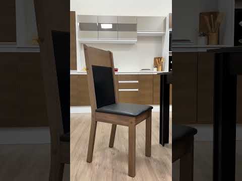 Juego de Comedor Medelin con 6 Sillas Negro/Marrón/Sintético Negro
