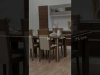 Juego de Comedor Cali con 4 Sillas Marrón/Crema