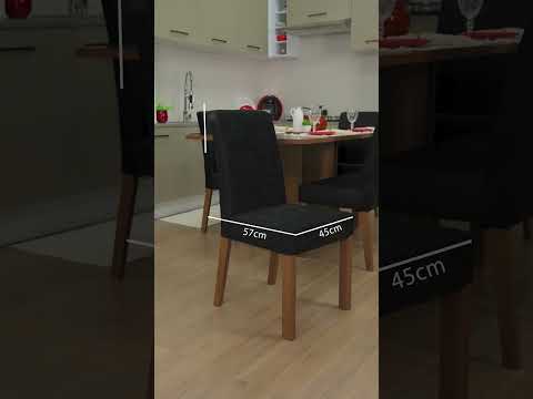 Juego de Comedor Renata con 6 Sillas Oxford Marrón/Negro/Oxford