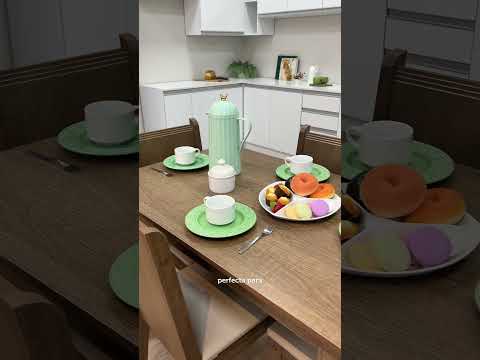 Juego de Comedor Rute Tablero Rectangular de Madera con 4 Sillas Marrón/Beige Madesa