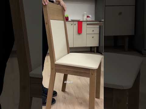 Juego de Comedor Francine con 6 Sillas - Tablero de Madera y Cubierta de Cristal Crema/Marrón/Beige