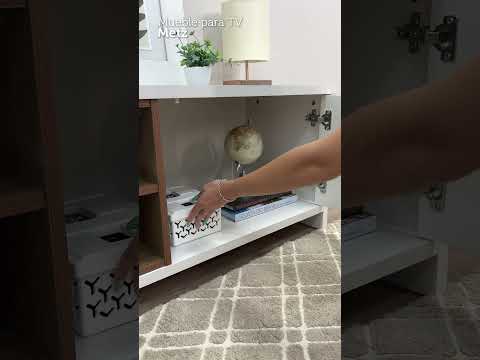 Centro de Entretenimiento Mesa para TV Metz Hasta 75 Pulgadas Blanco