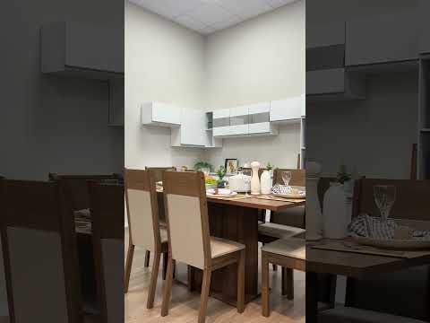 Juego de Comedor Lousiana con 6 Sillas Marrón/Beige
