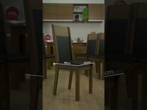 Kit con 6 Sillas de Comedor 4280 MarrónNegro