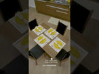 Juego de Comedor Tina con 4 Sillas Marrón/Negro