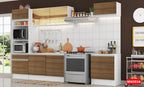 Kit Mueble de Cocina Superior y Mueble Bajo Topazio 60 cm Blanco/Marrón Madesa