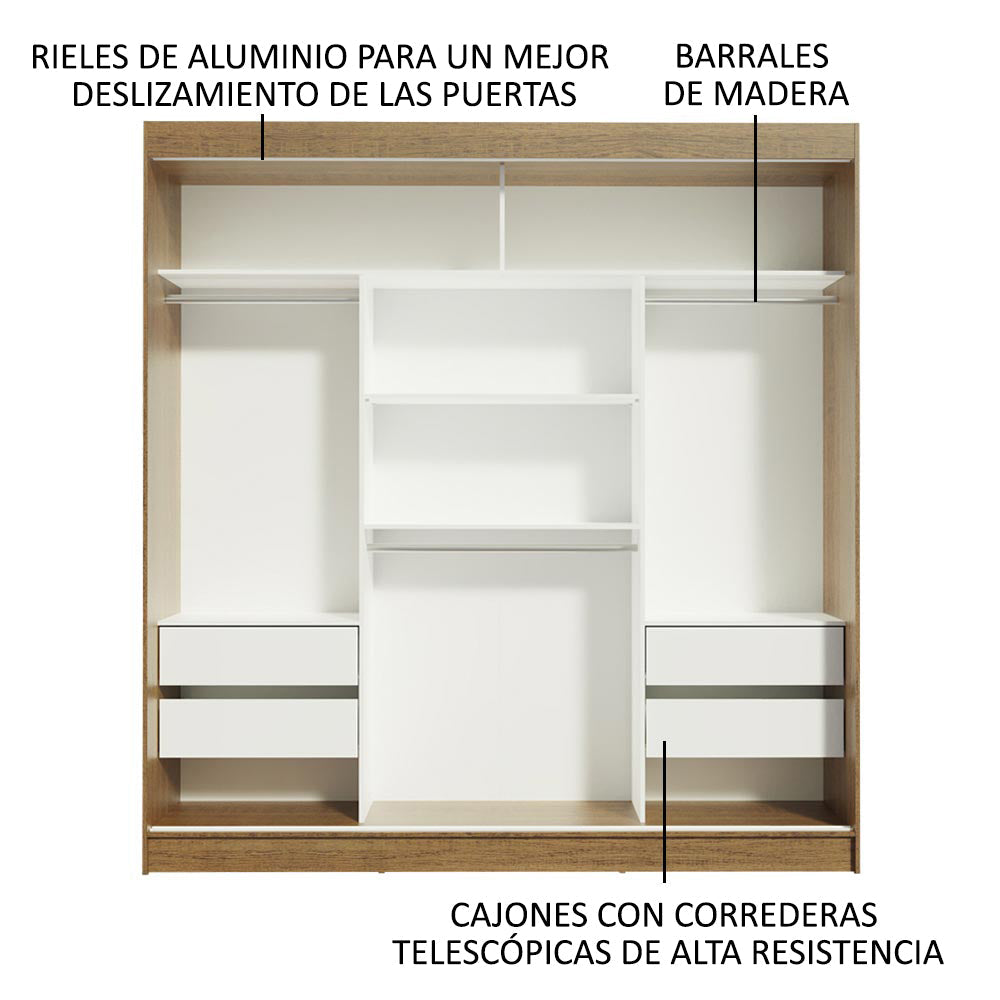 
                  
                    Cargar imagen en el visor de la galería, Ropero Reno 3 Puertas Corredizas 1 Con Espejo
                  
                