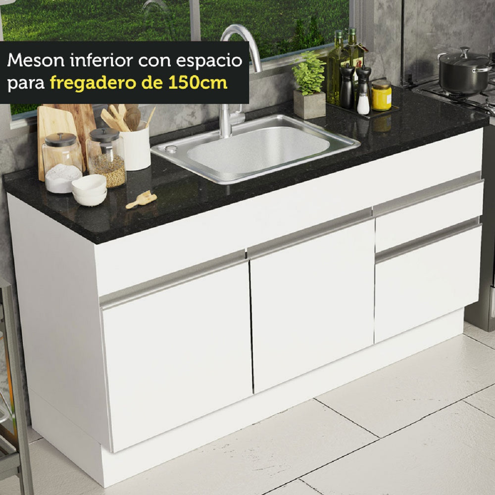 
                  
                    Cargar imagen en el visor de la galería, Mueble De Cocina 2 Cajones 2 Puertas 150 Cm
                  
                