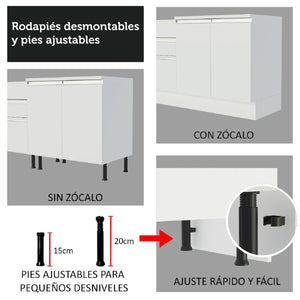 
                  
                    Cargar imagen en el visor de la galería, Mueble De Cocina 2 Cajones 2 Puertas 150 Cm
                  
                