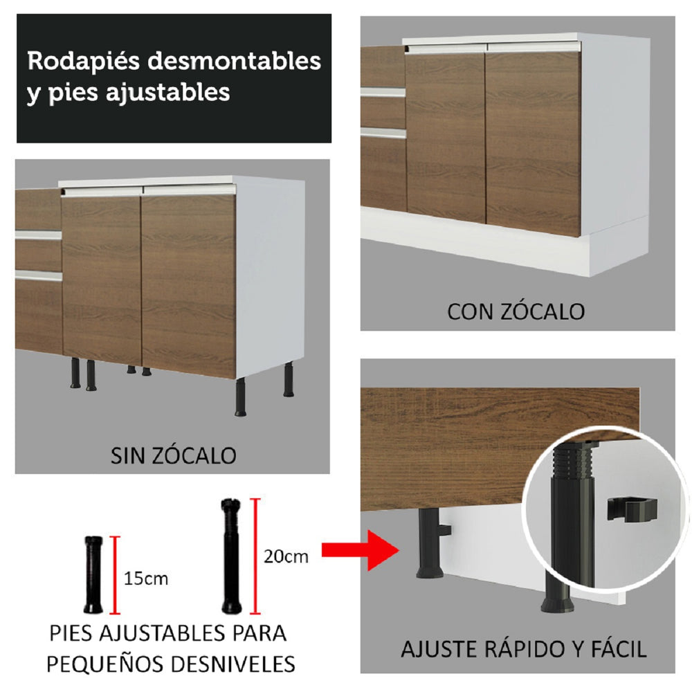 
                  
                    Cargar imagen en el visor de la galería, Mueble De Cocina 2 Cajones 2 Puertas 150 Cm
                  
                