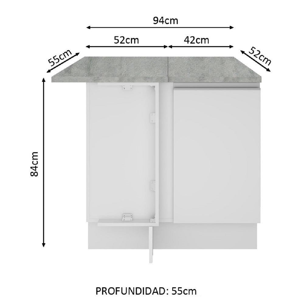 
                  
                    Cargar imagen en el visor de la galería, Mueble De Cocina Esquinero Con 1 Puerta
                  
                