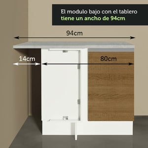 
                  
                    Cargar imagen en el visor de la galería, Mueble De Cocina Esquinero Con 1 Puerta
                  
                