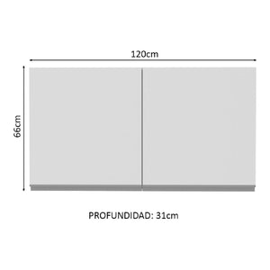 
                  
                    Cargar imagen en el visor de la galería, Mueble superior 2 Puertas 4 Compartimentos - 120 Cm
                  
                