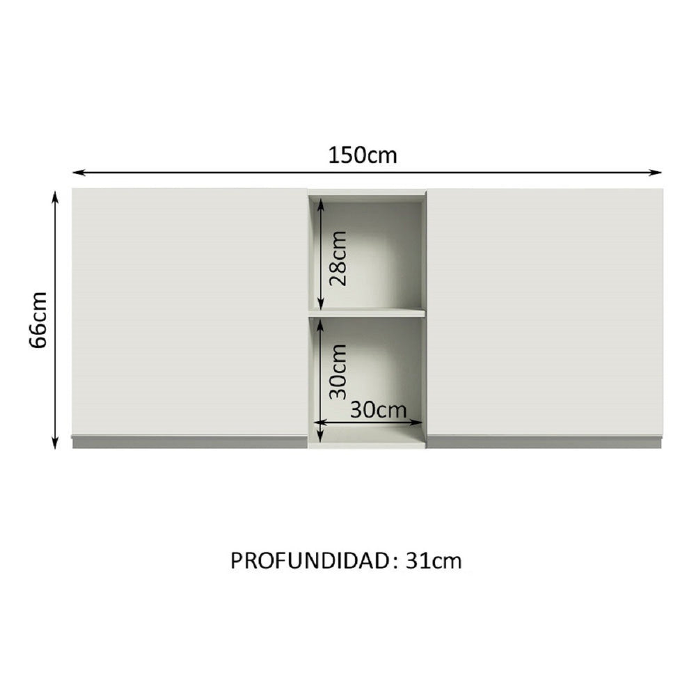 
                  
                    Cargar imagen en el visor de la galería, Mueble superior 2 Puertas 2 Nichos - 150 Cm
                  
                