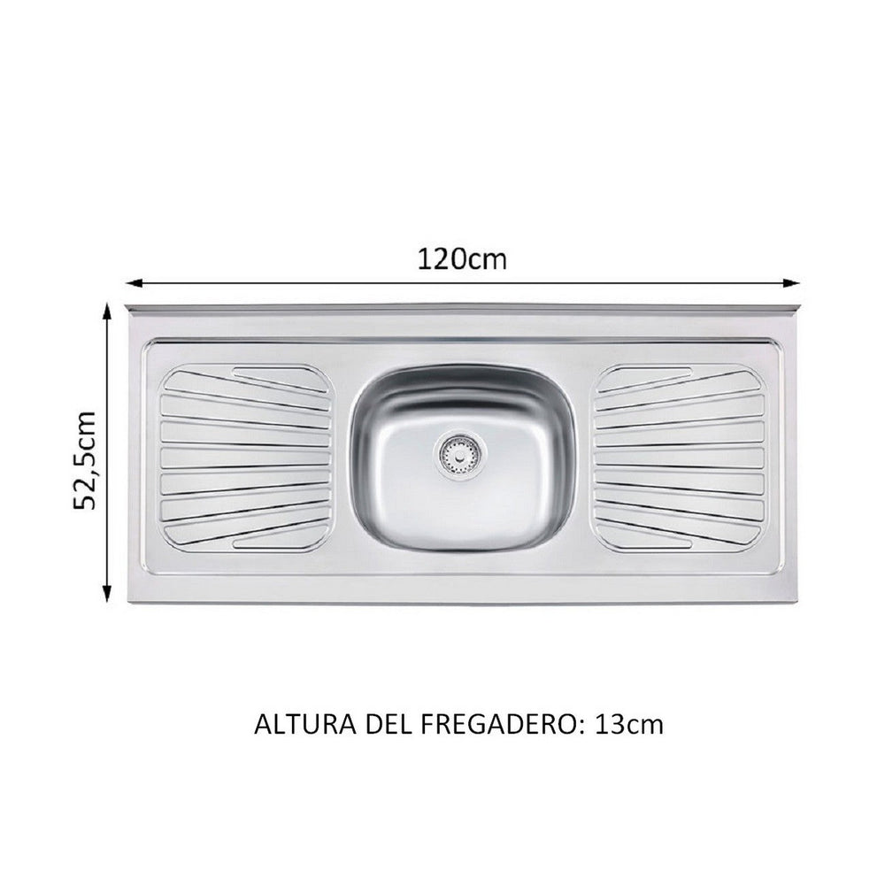 
                  
                    Cargar imagen en el visor de la galería, Lavadero Para Cocina De Acero Inoxidable 120 X 52 Cm
                  
                