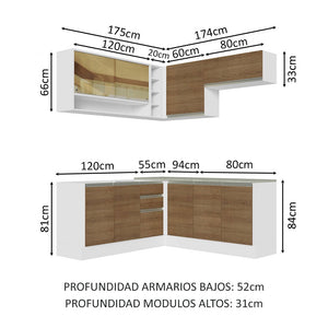 
                  
                    Cargar imagen en el visor de la galería, Cocina Integral Esquinera Glamy Con Mesón De Acero
                  
                