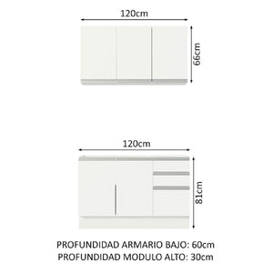 
                  
                    Cargar imagen en el visor de la galería, Cocina Integral Glamy Sin Mesón De Acero 120 Cm
                  
                