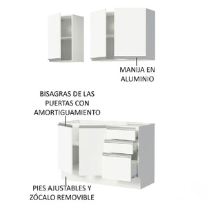 
                  
                    Cargar imagen en el visor de la galería, Cocina Integral Glamy Sin Mesón De Acero 120 Cm
                  
                