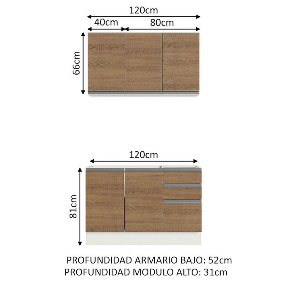 
                  
                    Cargar imagen en el visor de la galería, Cocina Integral Glamy Con Mesón De Acero 120 Cm
                  
                