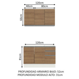 
                  
                    Cargar imagen en el visor de la galería, Cocina Integral Glamy Con Mesón De Acero 120 Cm
                  
                