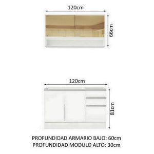 
                  
                    Cargar imagen en el visor de la galería, Cocina Integral Glamy Sin Mesón De Acero 120 Cm
                  
                