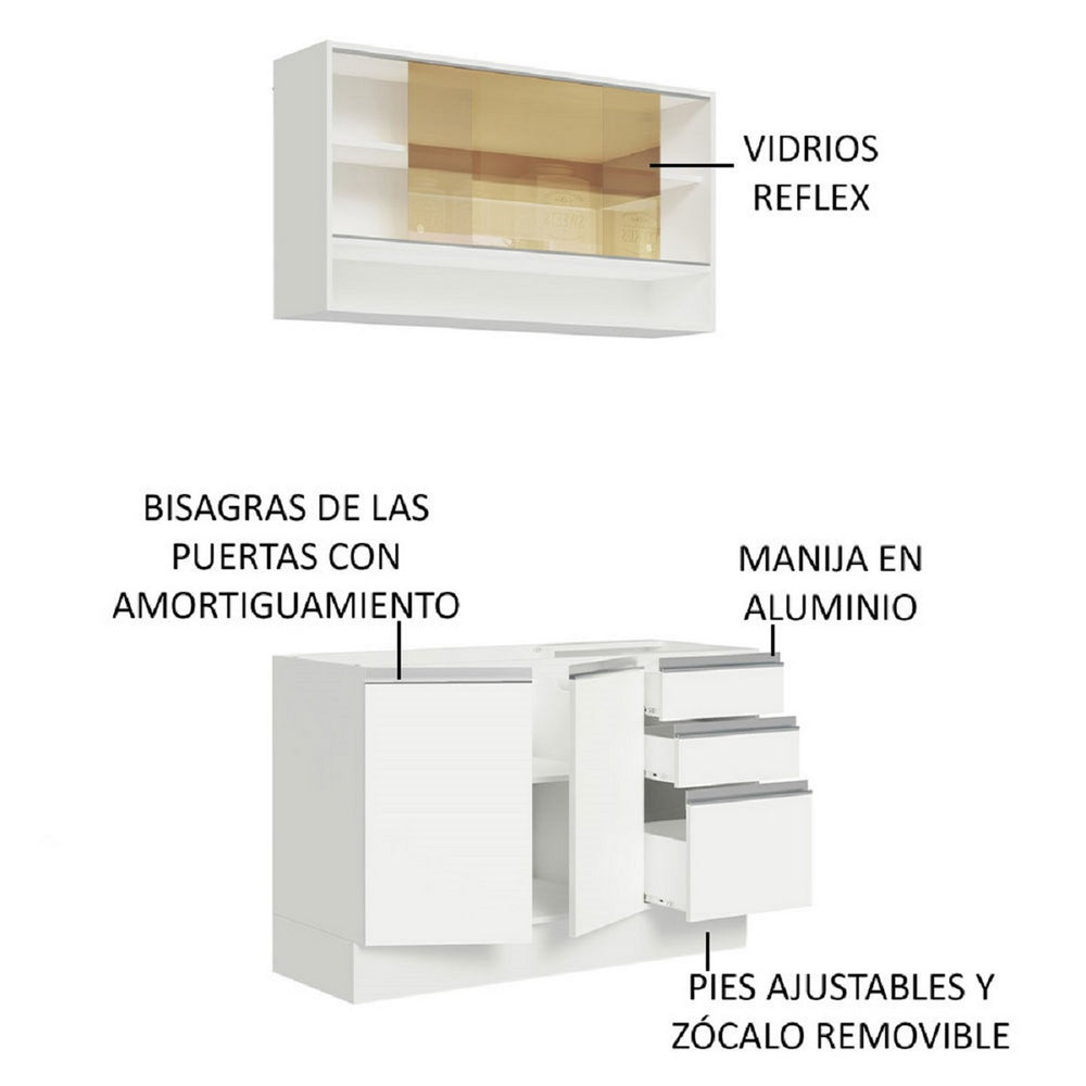 
                  
                    Cargar imagen en el visor de la galería, Cocina Integral Glamy Sin Mesón De Acero 120 Cm
                  
                