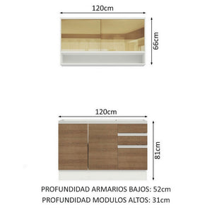 
                  
                    Cargar imagen en el visor de la galería, Cocina Integral Glamy Sin Mesón De Acero 120 Cm
                  
                