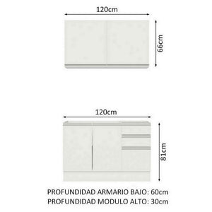 
                  
                    Cargar imagen en el visor de la galería, Cocina Integral Glamy Sin Mesón De Acero Con 120 Cm
                  
                