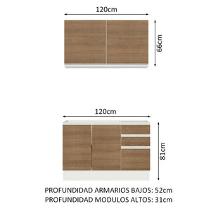 
                  
                    Cargar imagen en el visor de la galería, Cocina Integral Glamy Con Mesón De Acero Con 120 Cm
                  
                