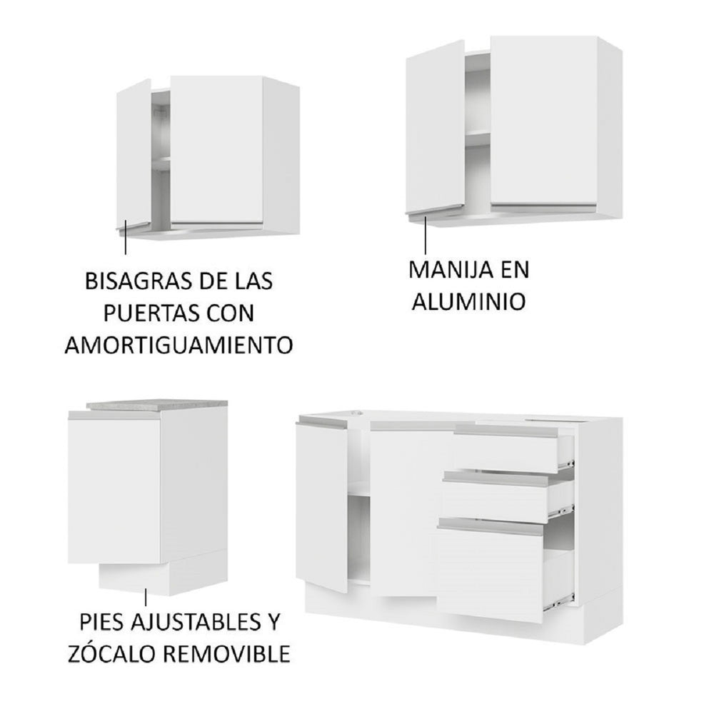 
                  
                    Cargar imagen en el visor de la galería, Cocina Integral Glamy Sin Mesón De Acero 160 Cm
                  
                