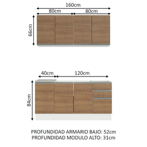 
                  
                    Cargar imagen en el visor de la galería, Cocina Integral Glamy Con Mesón De Acero 160 Cm
                  
                