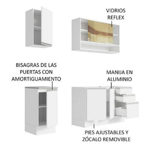 
                  
                    Cargar imagen en el visor de la galería, Cocina Integral Glamy Con Mesón De Acero Con 160 Cm
                  
                