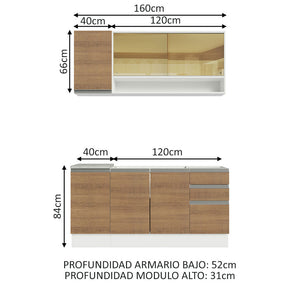 
                  
                    Cargar imagen en el visor de la galería, Cocina Integral Glamy Sin Mesón De Acero Con 160 Cm
                  
                