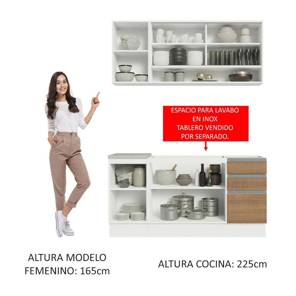 
                  
                    Cargar imagen en el visor de la galería, Cocina Integral Glamy Sin Mesón De Acero Con 160 Cm
                  
                