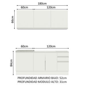 
                  
                    Cargar imagen en el visor de la galería, Cocina Integral Glamy Sin Mesón De Acero 180 Cm
                  
                